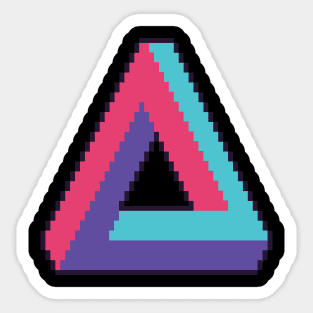 impossible Triangle Optical Illusion Sticker